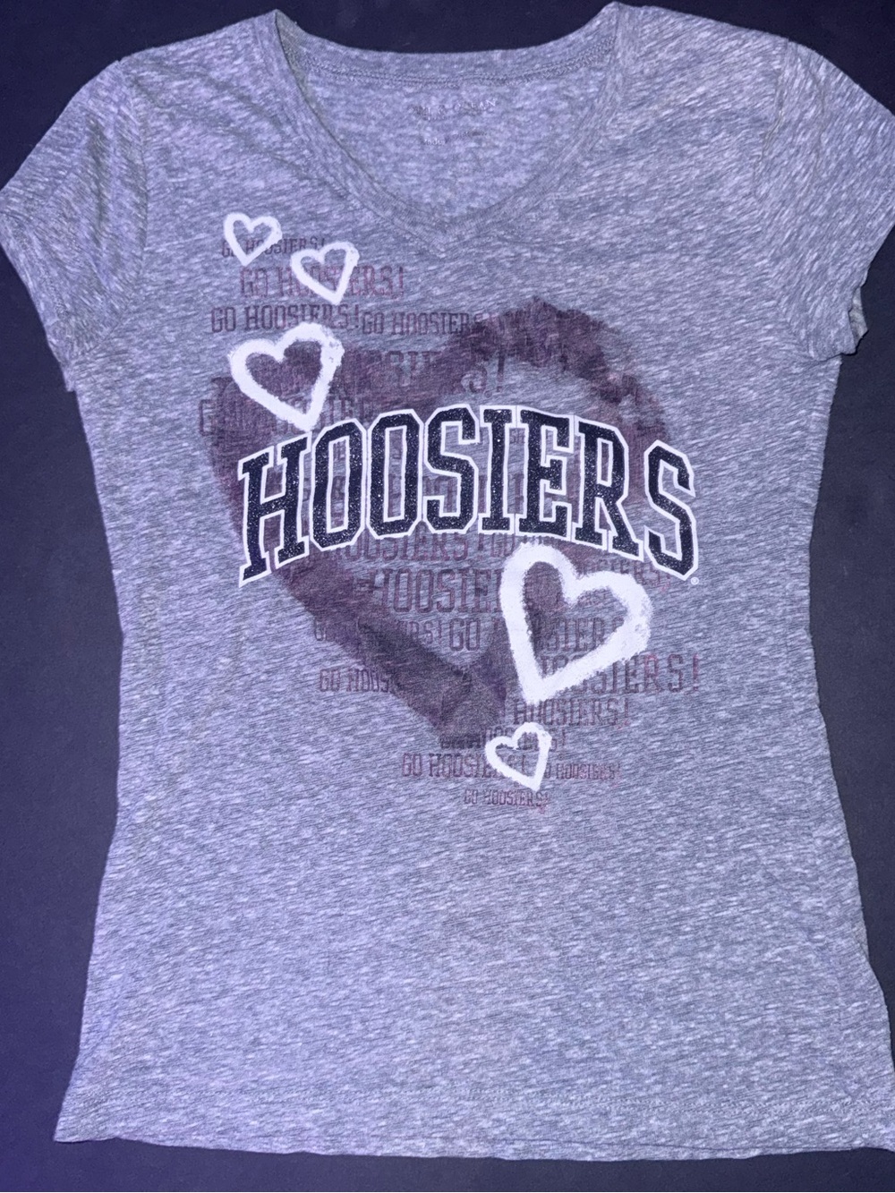 IU Hoosiers Women’s Burnout Glitter Babytee
